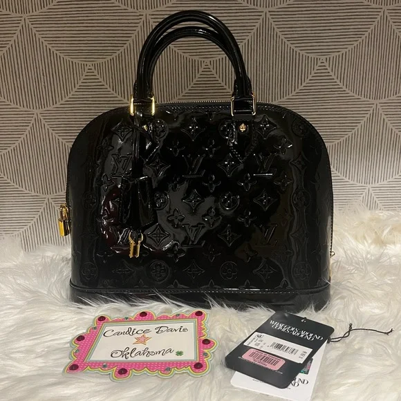 Louis Vuitton Vernis Alma PM in Noir - Picture 2 of 12
